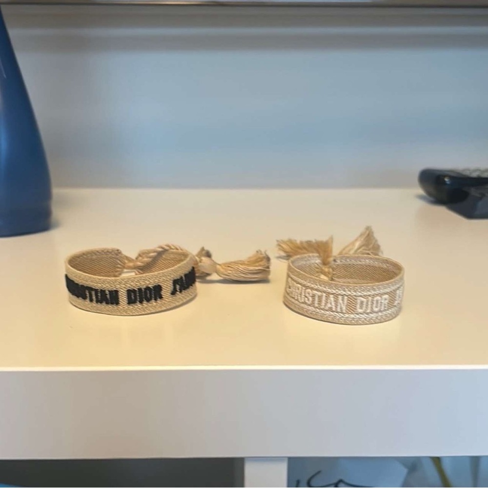 Dior Beige Woven Bracelets